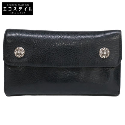 Chrome Hearts クロムハーツ ヘビーレザー クロスボール ウェーブウォレット 長財布（小銭入れあり）