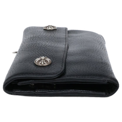 Chrome Hearts クロムハーツ ヘビーレザー クロスボール ウェーブウォレット 長財布（小銭入れあり）