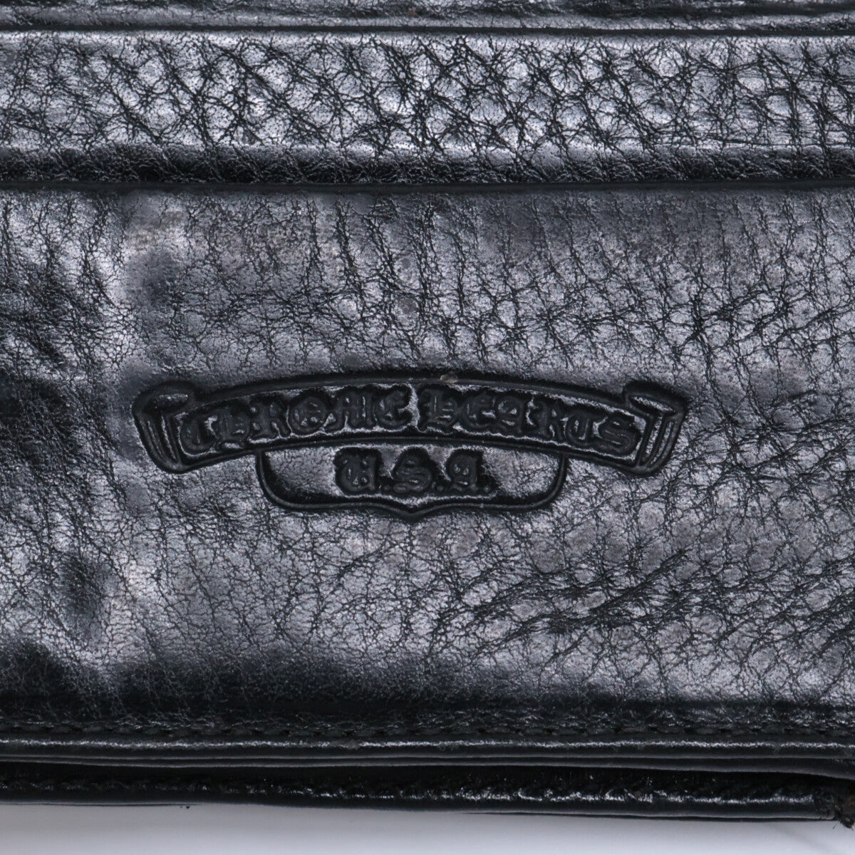Chrome Hearts クロムハーツ ヘビーレザー クロスボール ウェーブウォレット 長財布（小銭入れあり）