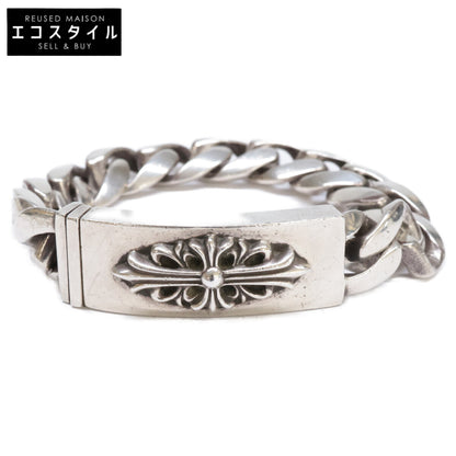 Chrome Hearts クロムハーツ 925 13リンク クラシックチェーンリンク フローラルクロスID ブレスレット