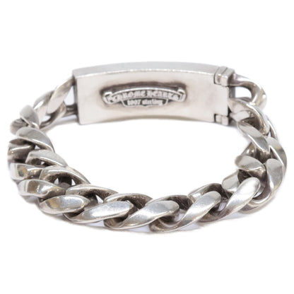 Chrome Hearts クロムハーツ 925 13リンク クラシックチェーンリンク フローラルクロスID ブレスレット