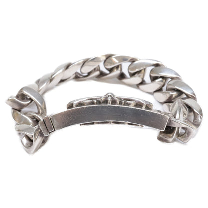 Chrome Hearts クロムハーツ 925 13リンク クラシックチェーンリンク フローラルクロスID ブレスレット