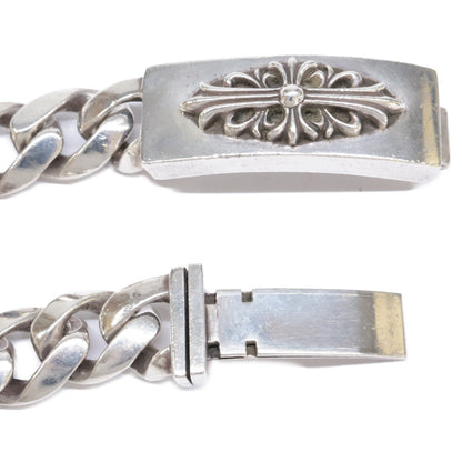 Chrome Hearts クロムハーツ 925 13リンク クラシックチェーンリンク フローラルクロスID ブレスレット