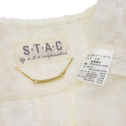 S・T・A・C エスティーエーシー 美品 S・T・A・C エスティーエーシー レース ジャケット レディース 白 ホワイト 38 291-1472 ジャケット 38