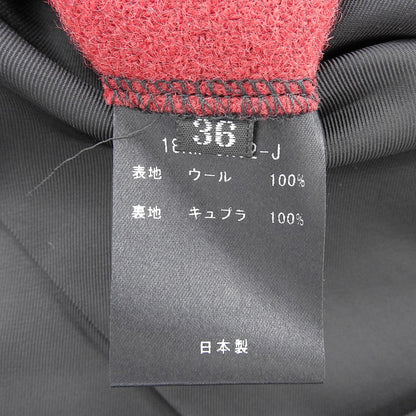 Cabana カバナ ウール チェック柄 ジャケット レディース レッド×ブラック 36 ジャケット 36