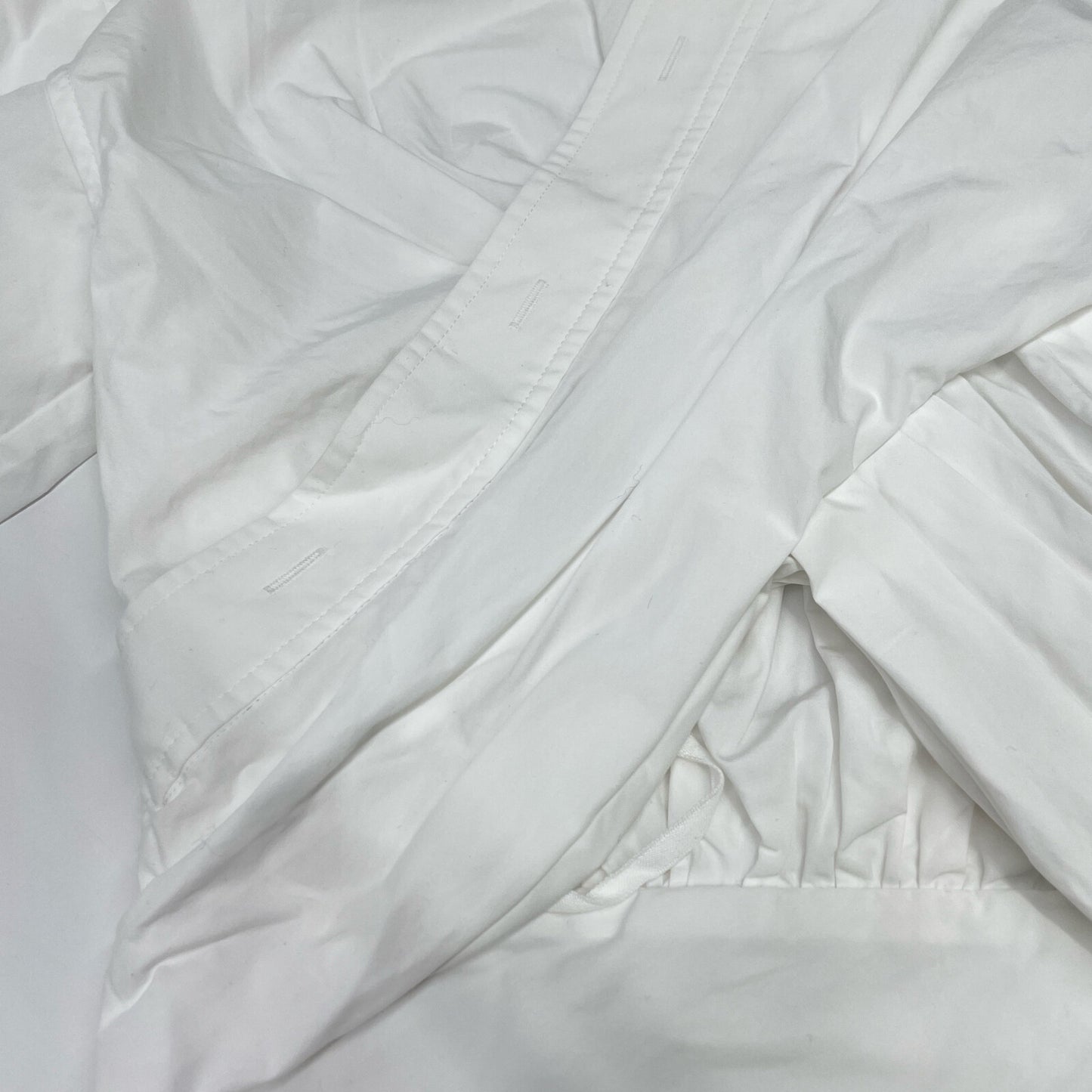 ALEXANDER WANG アレキサンダーワン ホワイト コットン クロスフロント ラップデザイン クロップドシャツ トップス 0