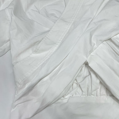 ALEXANDER WANG アレキサンダーワン ホワイト コットン クロスフロント ラップデザイン クロップドシャツ トップス 0