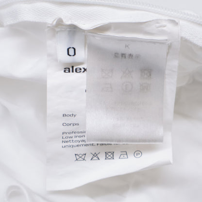 ALEXANDER WANG アレキサンダーワン ホワイト コットン クロスフロント ラップデザイン クロップドシャツ トップス 0