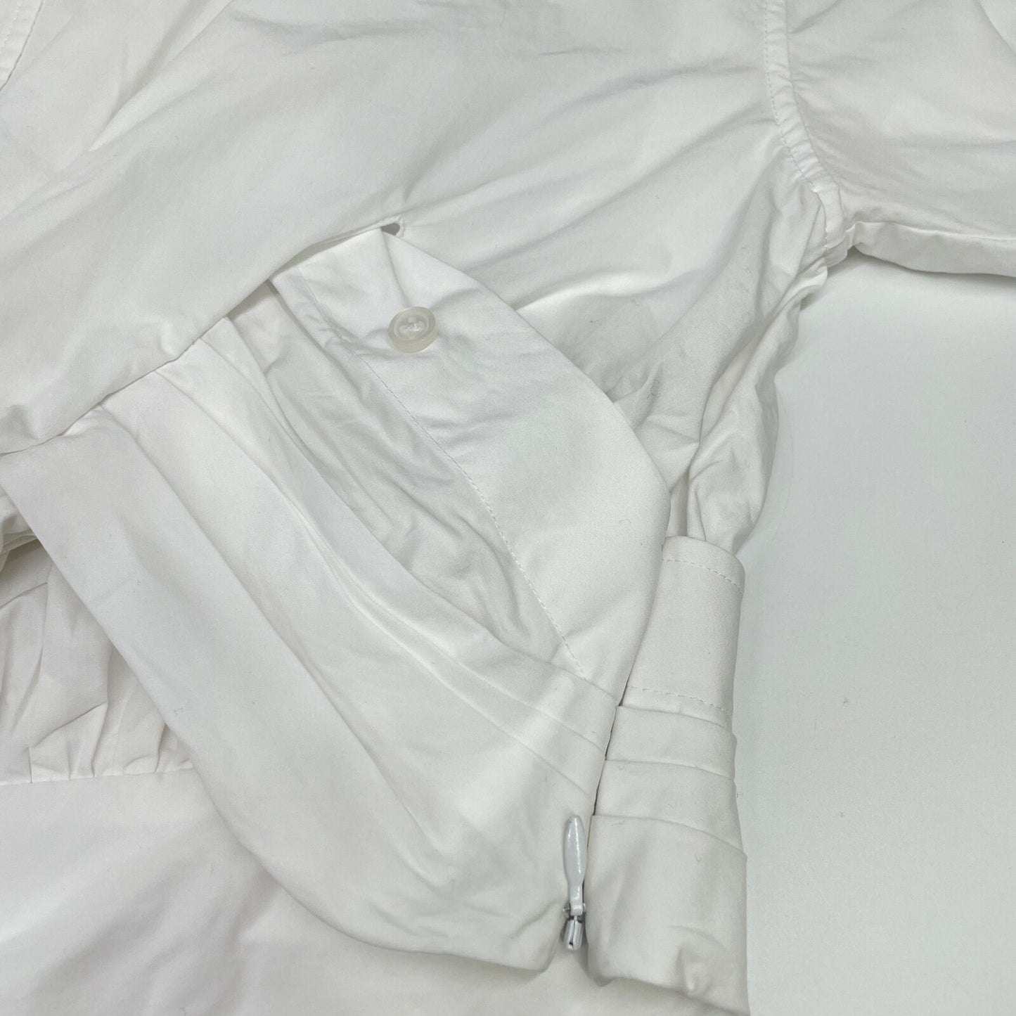 ALEXANDER WANG アレキサンダーワン ホワイト コットン クロスフロント ラップデザイン クロップドシャツ トップス 0