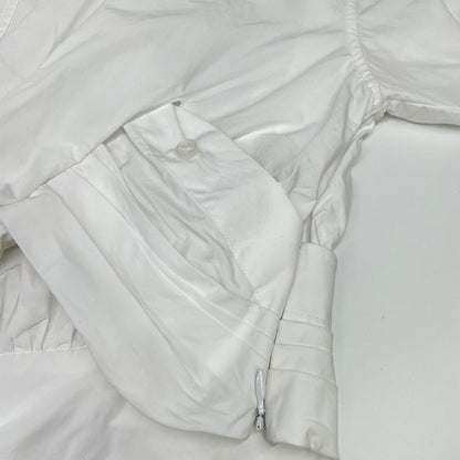 ALEXANDER WANG アレキサンダーワン ホワイト コットン クロスフロント ラップデザイン クロップドシャツ トップス 0