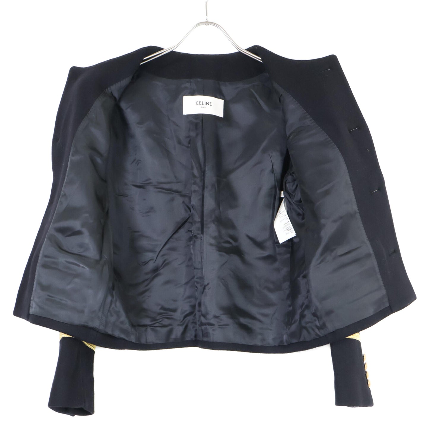 CELINE セリーヌ 【美品/国内正規/22年製】2V75F6700 Spencer Captain Jacket カシミヤ100％ スペンサーキャプテン ジャケット 36