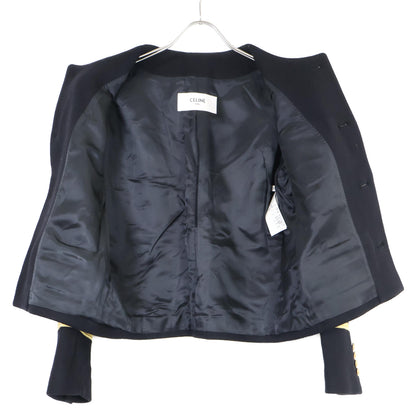 CELINE セリーヌ 【美品/国内正規/22年製】2V75F6700 Spencer Captain Jacket カシミヤ100％ スペンサーキャプテン ジャケット 36