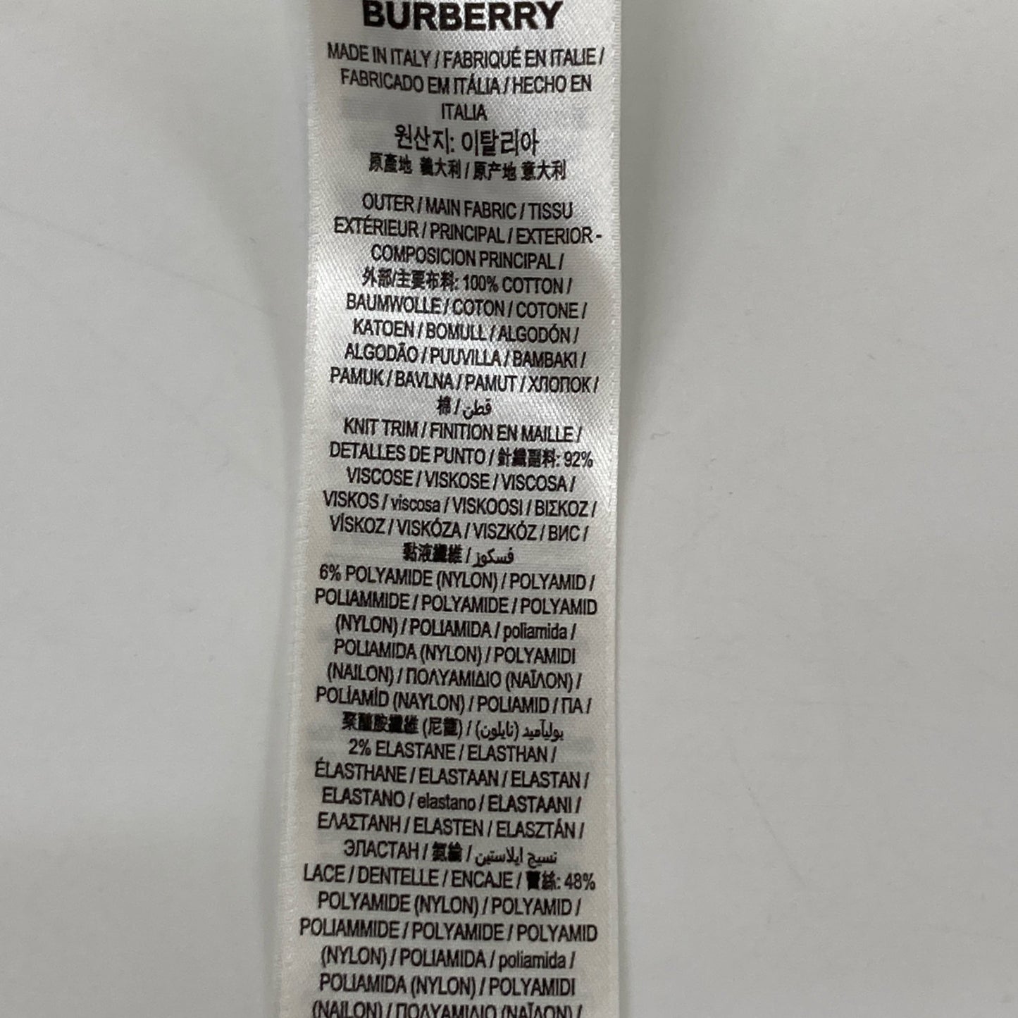 BURBERRY バーバリー 【美品/国内正規】8066318 レース切替 ポロシャツ/ トップス IT：36