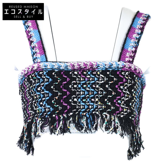 CHANEL シャネル 【美品/国内正規】P70458K10051 ココマークプレート ツイード ビスチェ/ トップス 34