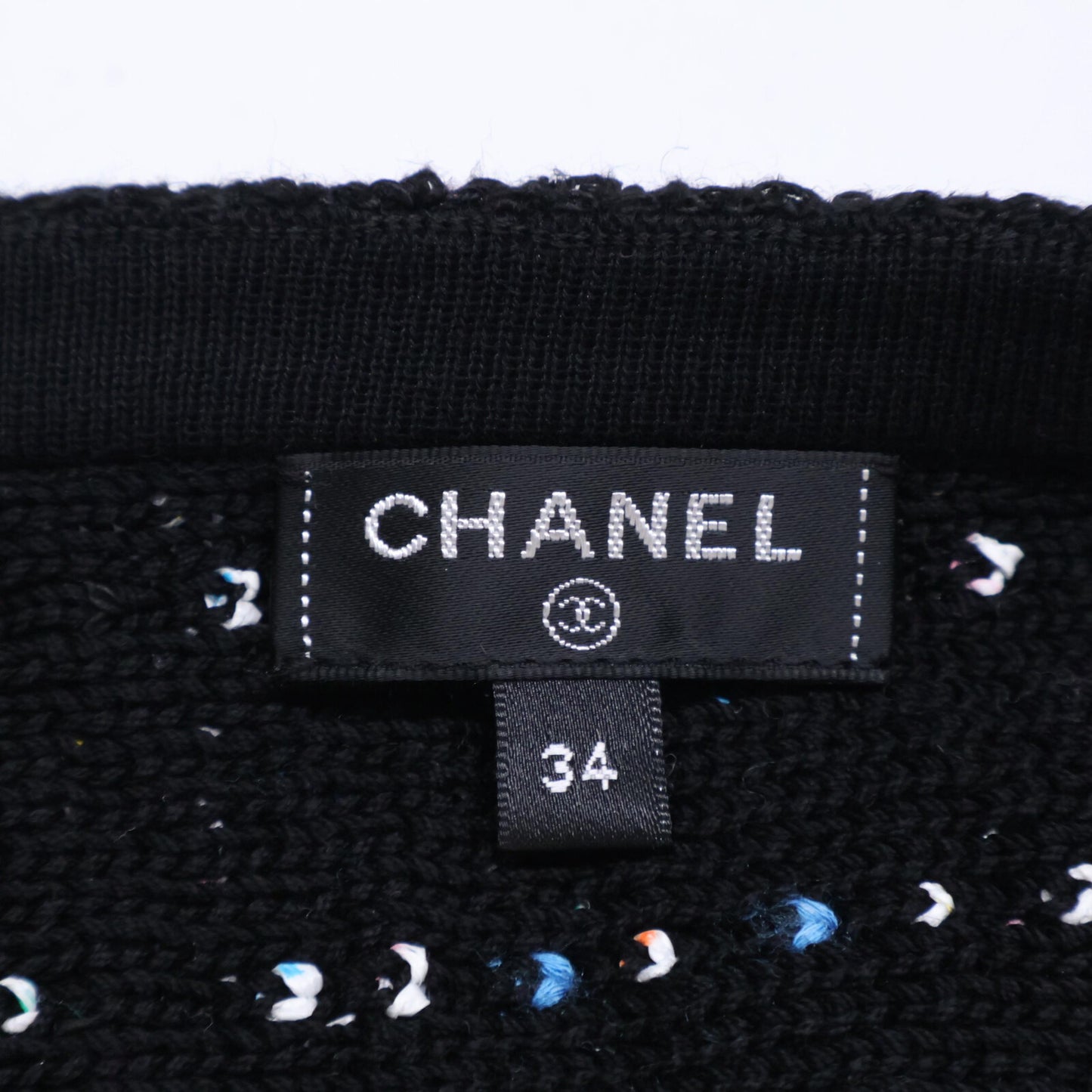 CHANEL シャネル 【美品/国内正規】P70458K10051 ココマークプレート ツイード ビスチェ/ トップス 34