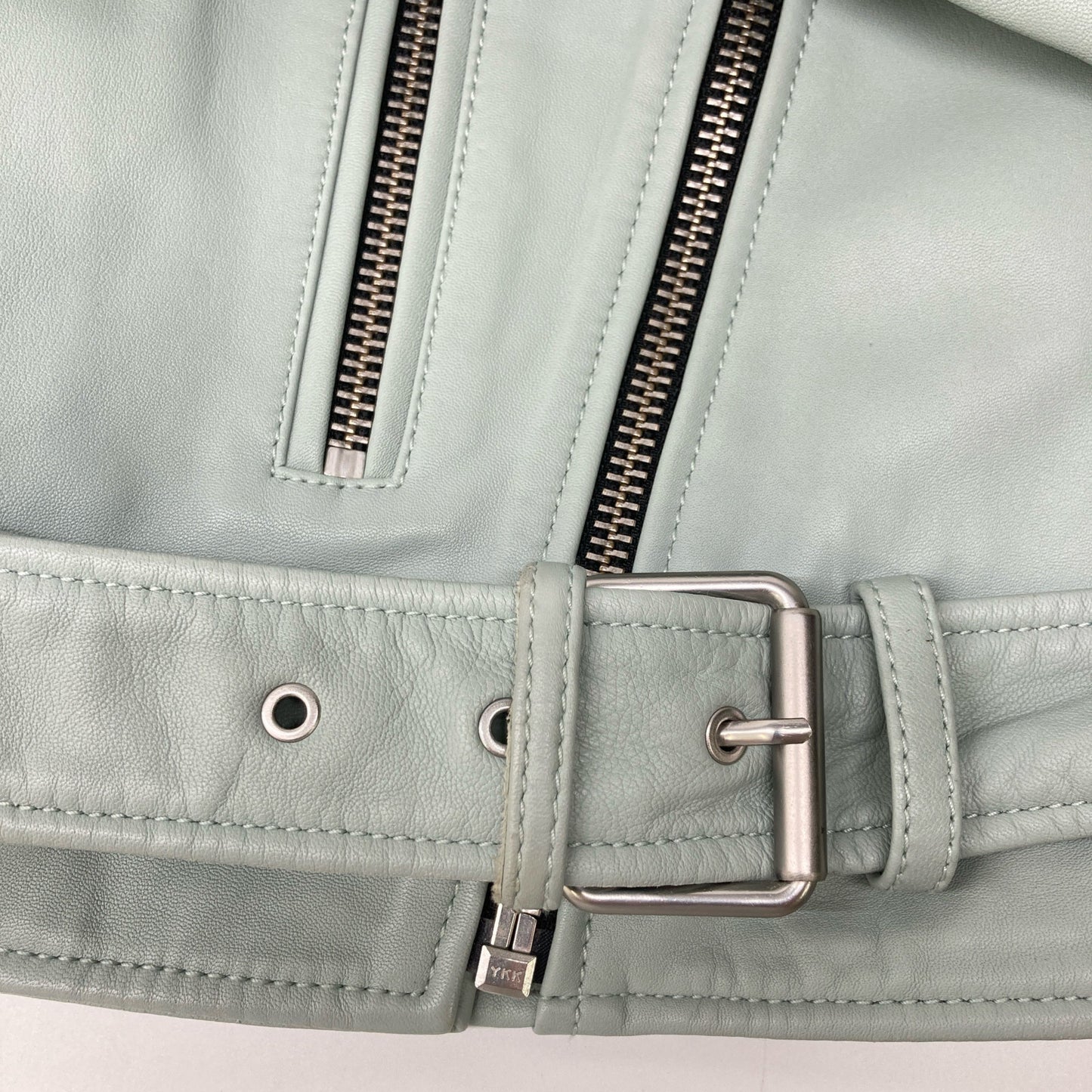 ALLSAINTS オールセインツ ブルー カーフレザー BALFERN BIKER ライダースジャケット ジャケット UK4