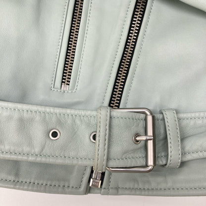 ALLSAINTS オールセインツ ブルー カーフレザー BALFERN BIKER ライダースジャケット ジャケット UK4