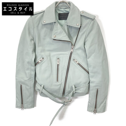 ALLSAINTS オールセインツ ブルー カーフレザー BALFERN BIKER ライダースジャケット ジャケット UK4
