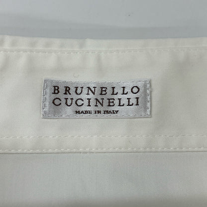 BRUNELLO CUCINELLI ブルネロクチネリ ﾎﾜｲﾄ 20SS ｺｯﾄﾝ混 ﾓﾆｰﾚ装飾 ｼｬﾂ トップス S