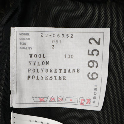 sacai サカイ ｸﾞﾚｰ 23-06952 23SS Wool Melton Skirt スカート 2