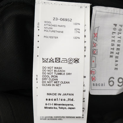 sacai サカイ ｸﾞﾚｰ 23-06952 23SS Wool Melton Skirt スカート 2