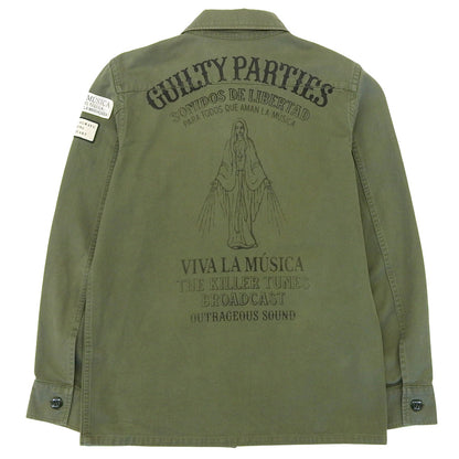 WACKO MARIA ワコマリア ミリタリーシャツ ワッペン付 開襟 トップス メンズ カーキ S トップス S