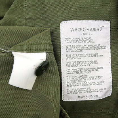 WACKO MARIA ワコマリア ミリタリーシャツ ワッペン付 開襟 トップス メンズ カーキ S トップス S