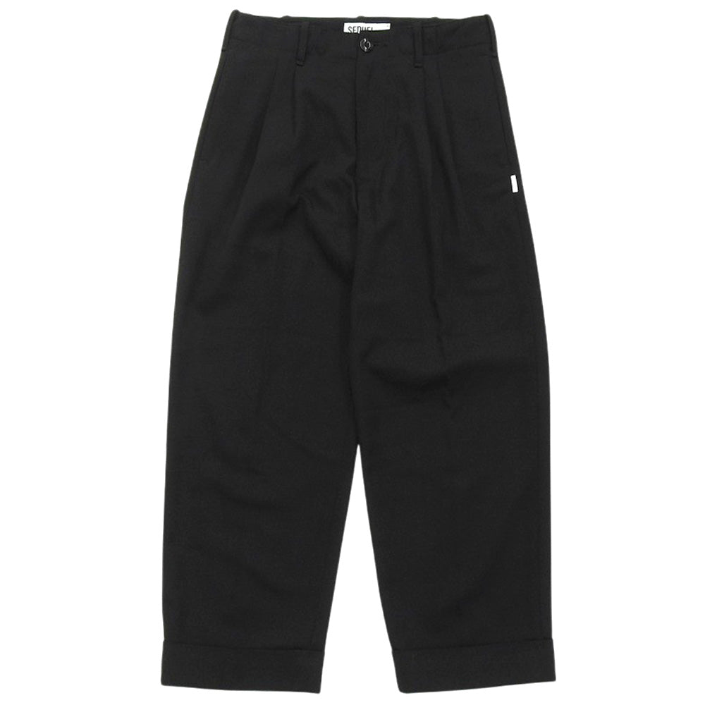SEQUEL シークエル ウール混 2019 TYPE-T パンツ ボトムス レディース ブラック S ボトムス S