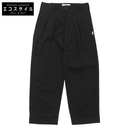 SEQUEL シークエル ウール混 2019 TYPE-T パンツ ボトムス レディース ブラック S ボトムス S