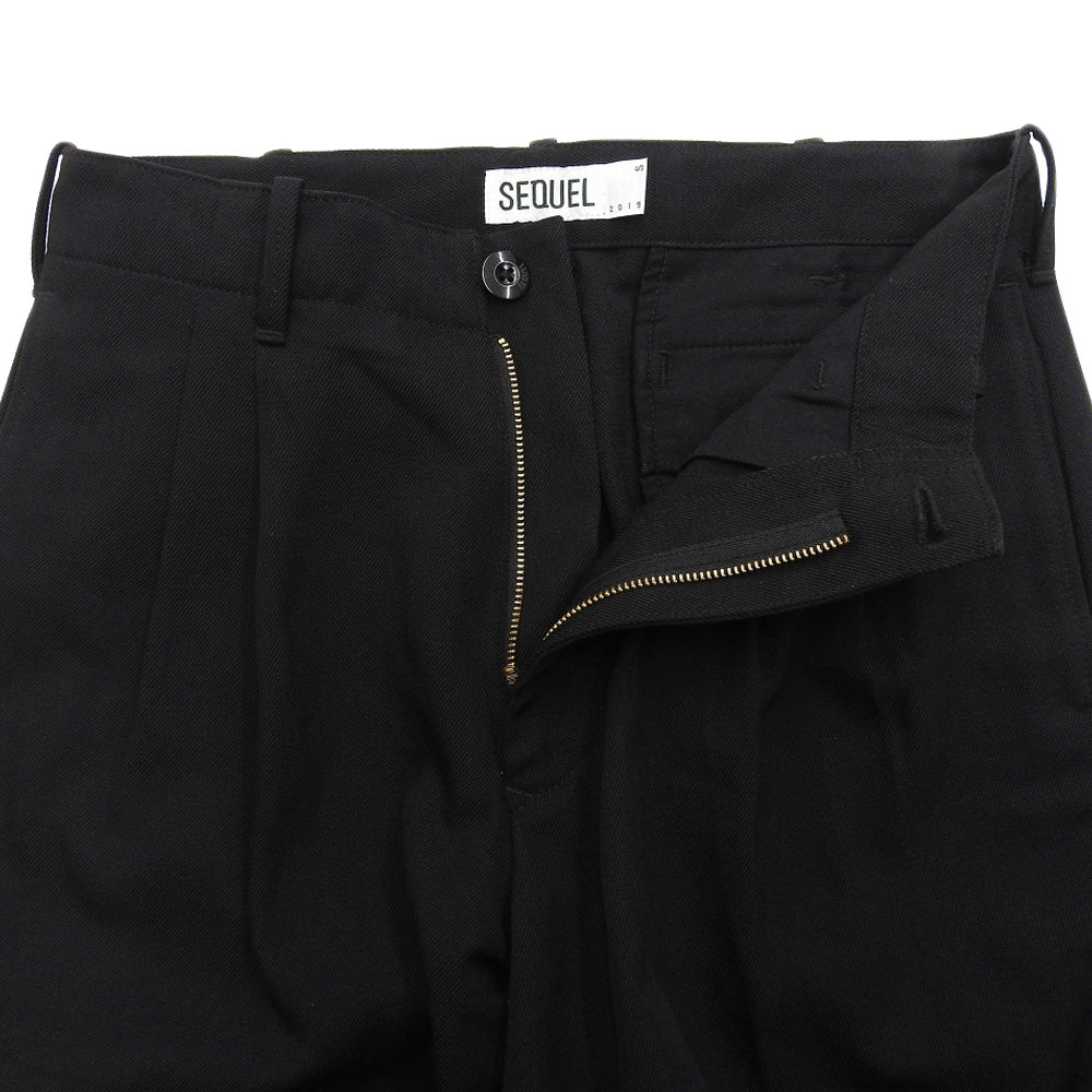 SEQUEL シークエル ウール混 2019 TYPE-T パンツ ボトムス レディース ブラック S ボトムス S