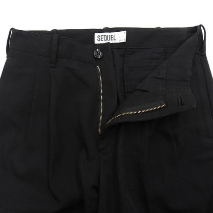 SEQUEL シークエル ウール混 2019 TYPE-T パンツ ボトムス レディース ブラック S ボトムス S