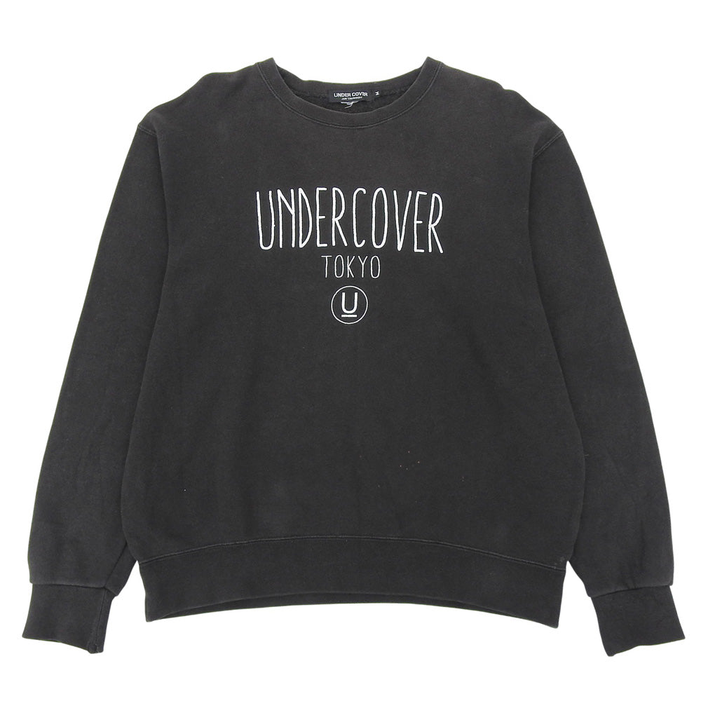 UNDERCOVER アンダーカバー コットン ロゴ スウェット トップス メンズ ブラック M トップス M