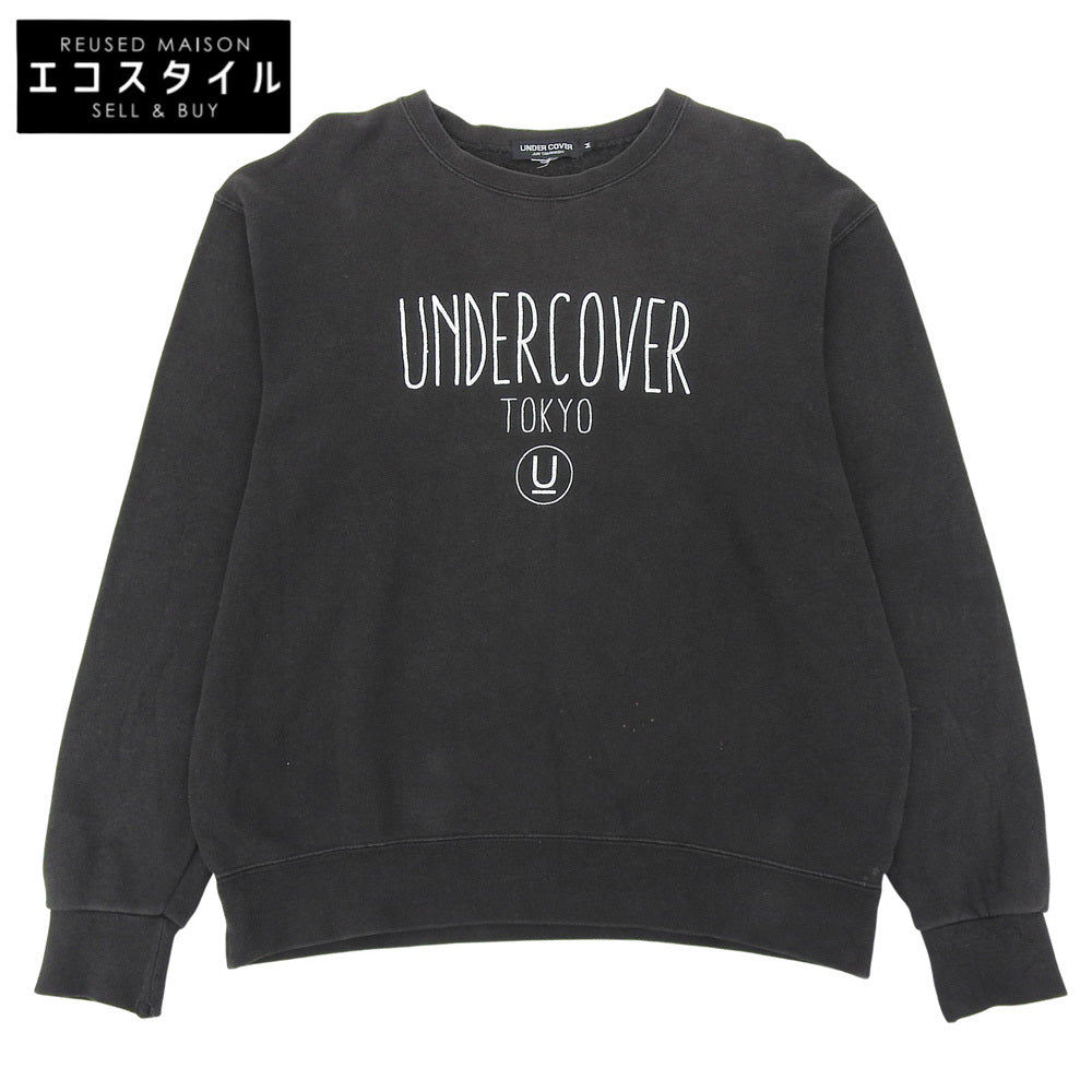 UNDERCOVER アンダーカバー コットン ロゴ スウェット トップス メンズ ブラック M トップス M
