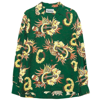 WACKO MARIA ワコマリア レーヨン アロハシャツ トップス メンズ グリーン S トップス S