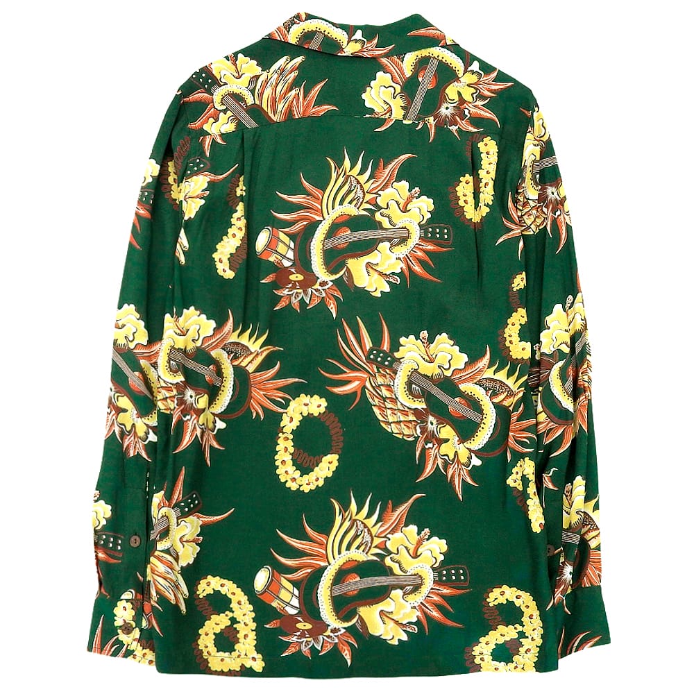 WACKO MARIA ワコマリア レーヨン アロハシャツ トップス メンズ グリーン S トップス S