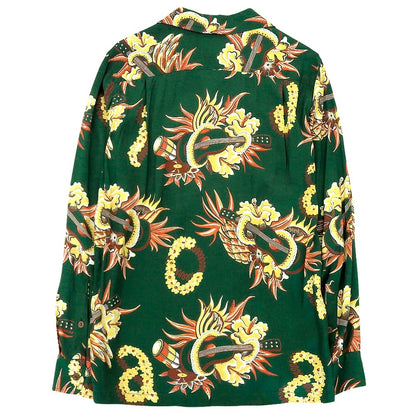 WACKO MARIA ワコマリア レーヨン アロハシャツ トップス メンズ グリーン S トップス S
