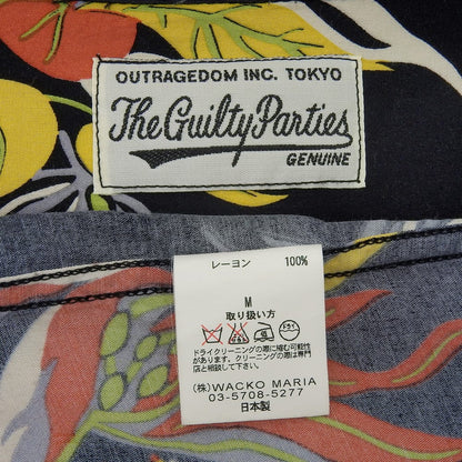 WACKO MARIA ワコマリア 美品 レーヨン アロハシャツ トップス メンズ M 黒 ブラック トップス M