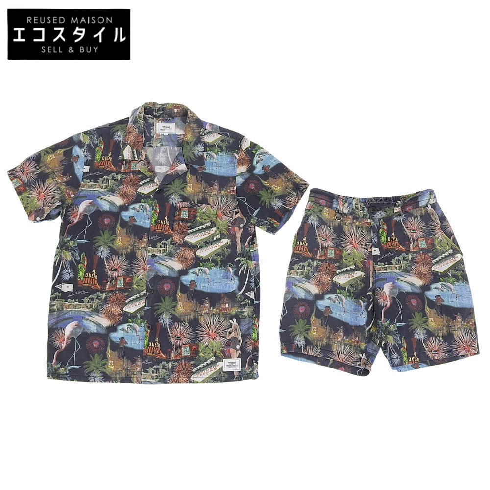 CRIMIE クライミー レーヨン 総柄 アロハ ショーツ セットアップ メンズ マルチカラー M S スーツ セットアップ M