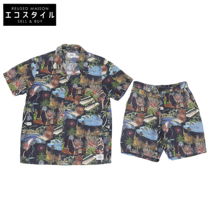 CRIMIE クライミー レーヨン 総柄 アロハ ショーツ セットアップ メンズ マルチカラー M S スーツ セットアップ M