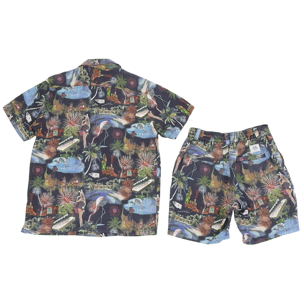 CRIMIE クライミー レーヨン 総柄 アロハ ショーツ セットアップ メンズ マルチカラー M S スーツ セットアップ M