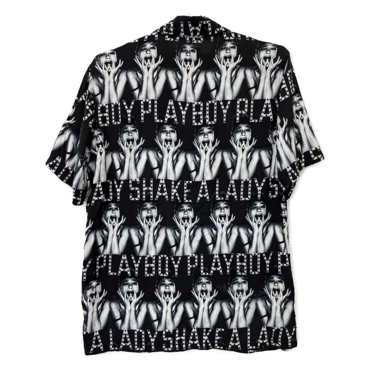 WACKO MARIA ワコマリア ×野口強 ﾌﾞﾗｯｸ ﾚｰﾖﾝ ANGELA BABY ｱﾛﾊｼｬﾂ トップス S