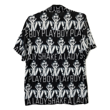 WACKO MARIA ワコマリア ×野口強 ﾌﾞﾗｯｸ ﾚｰﾖﾝ ANGELA BABY ｱﾛﾊｼｬﾂ トップス S