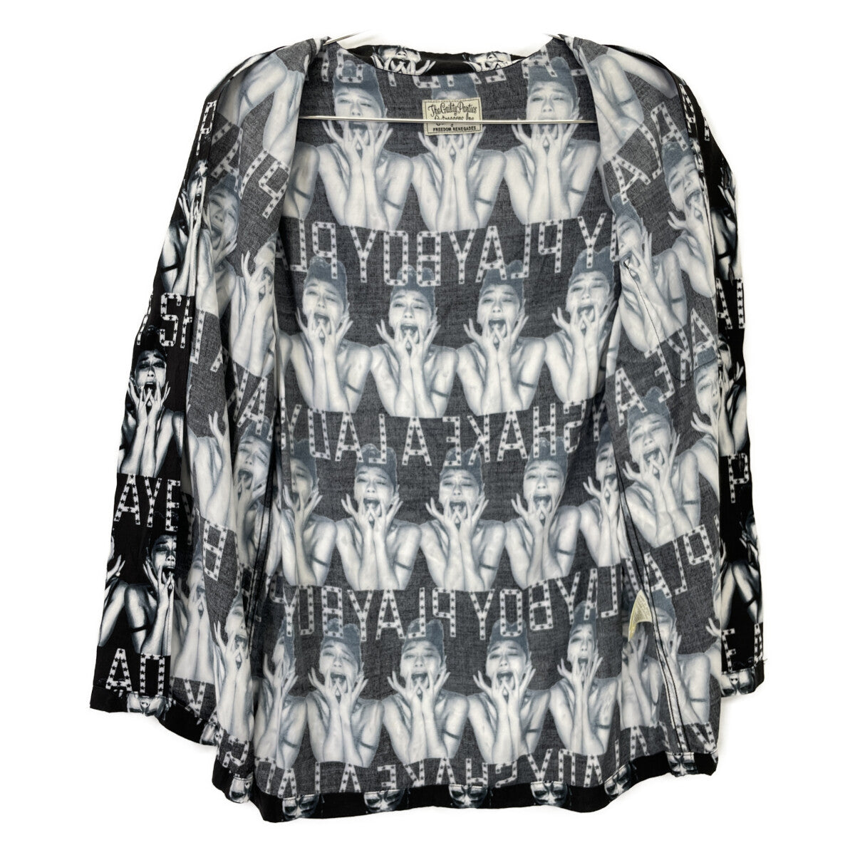 WACKO MARIA ワコマリア ×野口強 ﾌﾞﾗｯｸ ﾚｰﾖﾝ ANGELA BABY ｱﾛﾊｼｬﾂ トップス S