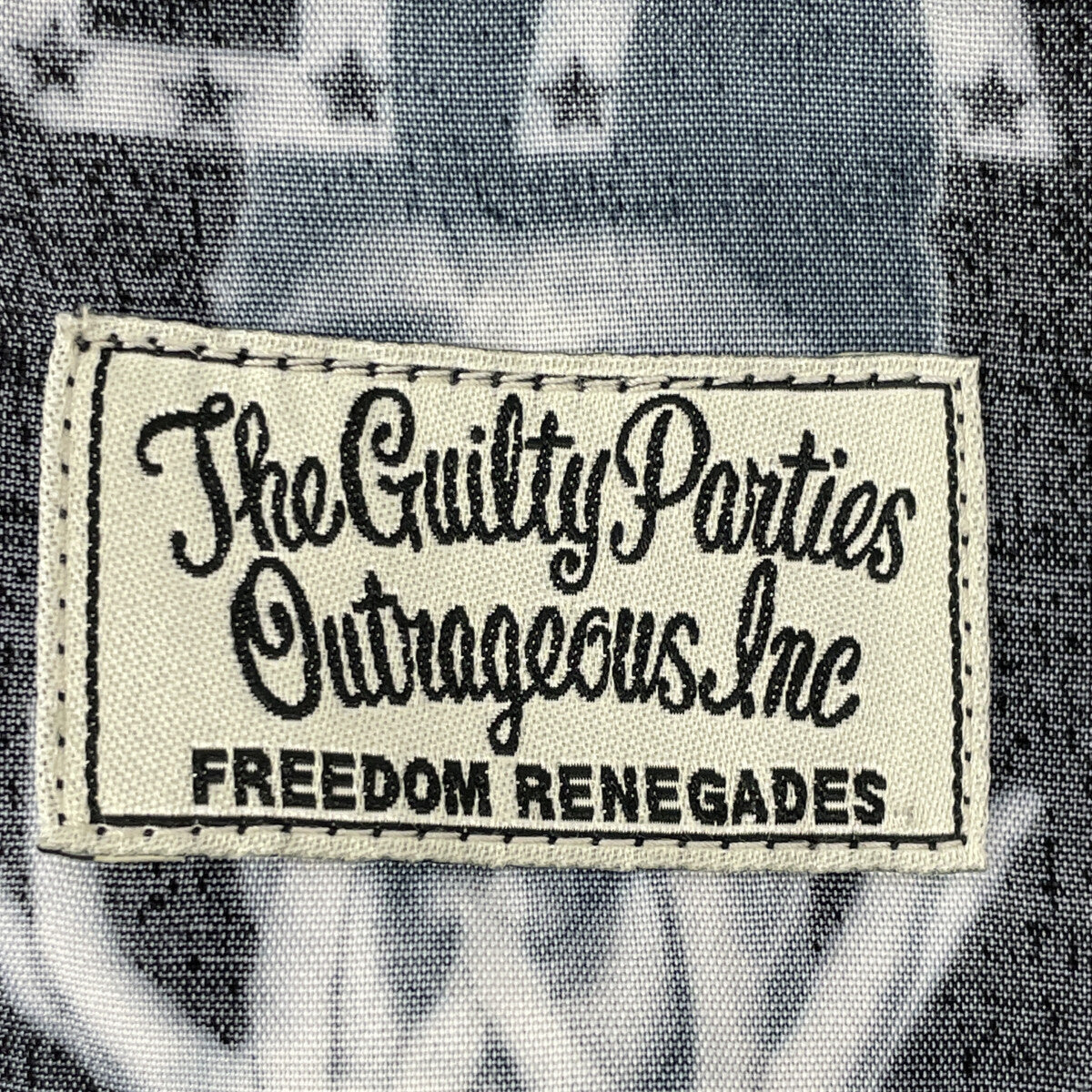 WACKO MARIA ワコマリア ×野口強 ﾌﾞﾗｯｸ ﾚｰﾖﾝ ANGELA BABY ｱﾛﾊｼｬﾂ トップス S