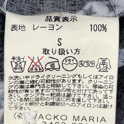 WACKO MARIA ワコマリア ×野口強 ﾌﾞﾗｯｸ ﾚｰﾖﾝ ANGELA BABY ｱﾛﾊｼｬﾂ トップス S