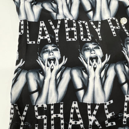 WACKO MARIA ワコマリア ×野口強 ﾌﾞﾗｯｸ ﾚｰﾖﾝ ANGELA BABY ｱﾛﾊｼｬﾂ トップス S