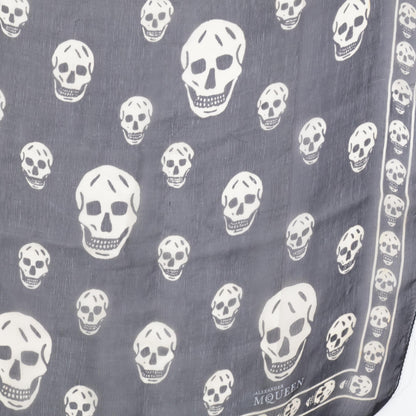 Alexander McQueen アレキサンダーマックイーン クラシック シルクシフォン スカル スカーフ