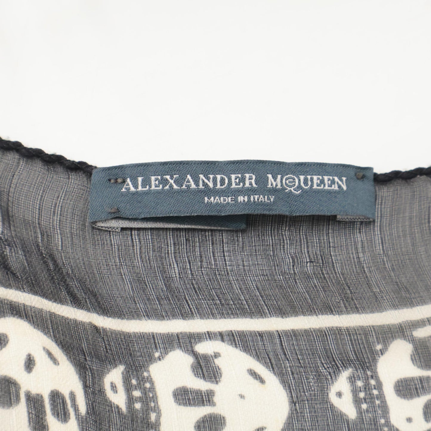 Alexander McQueen アレキサンダーマックイーン クラシック シルクシフォン スカル スカーフ