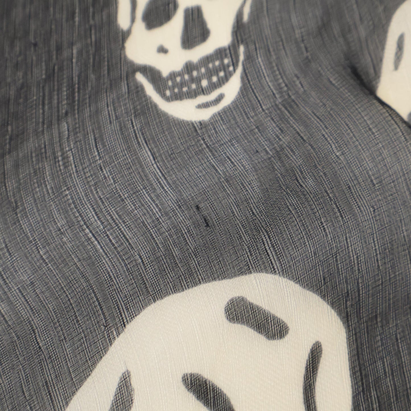 Alexander McQueen アレキサンダーマックイーン クラシック シルクシフォン スカル スカーフ