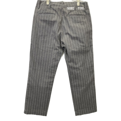 SEQUEL シークエル ｸﾞﾚｰ TYPE Fｽﾄﾗｲﾌﾟ ﾃﾞﾆﾑ ﾊﾟﾝﾂ ボトムス S